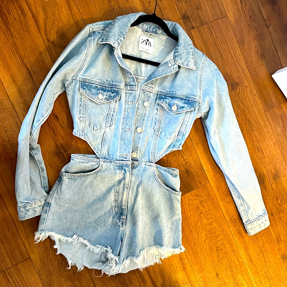 Zara denim romper